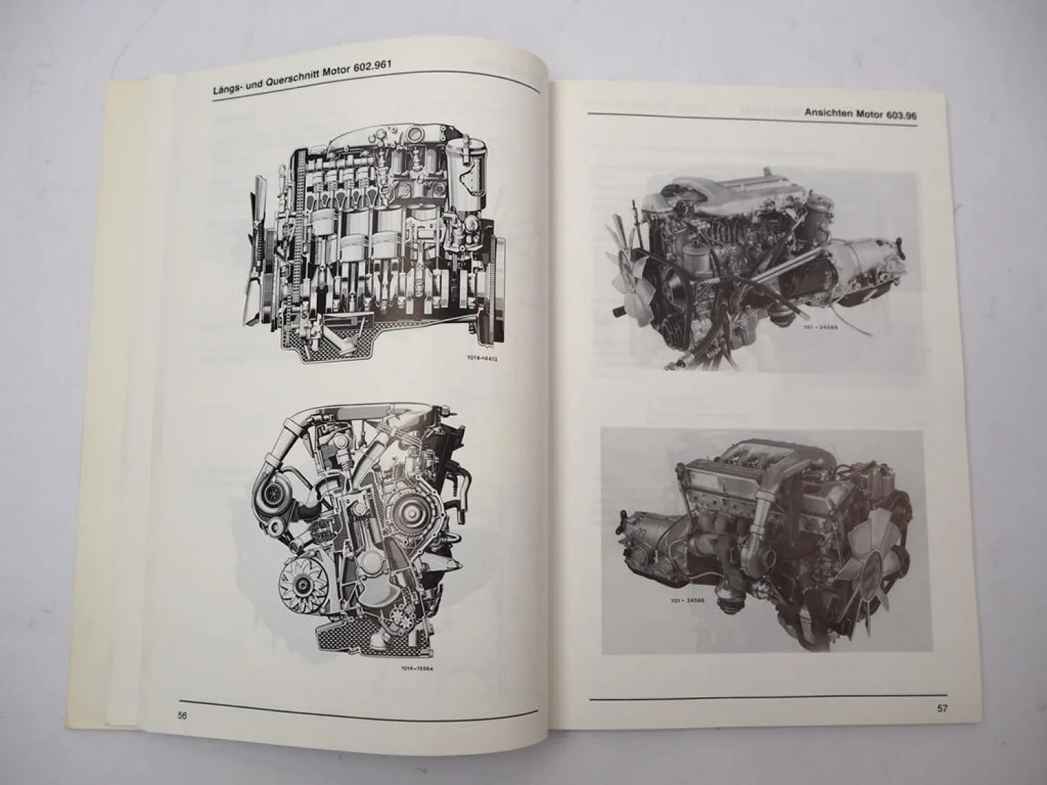 Mercedes Benz Motor 601 im W124 W201 Einführungsschrift Werkstatthandbuch1987