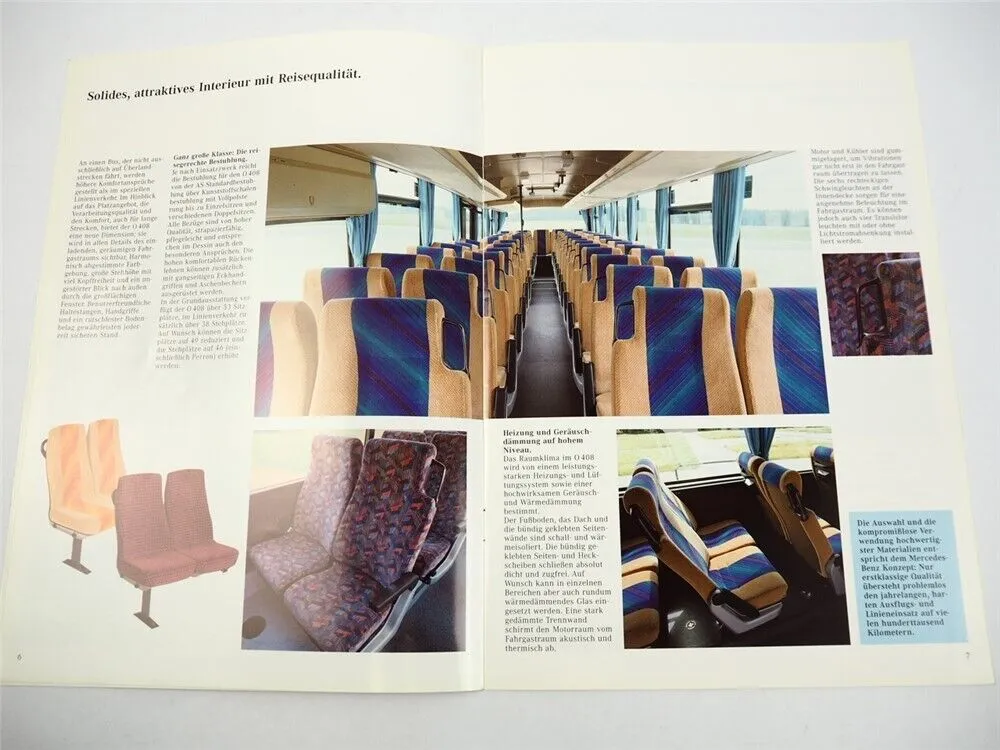 Mercedes Benz O408 Omnibus Überlandbus Prospekt 1991