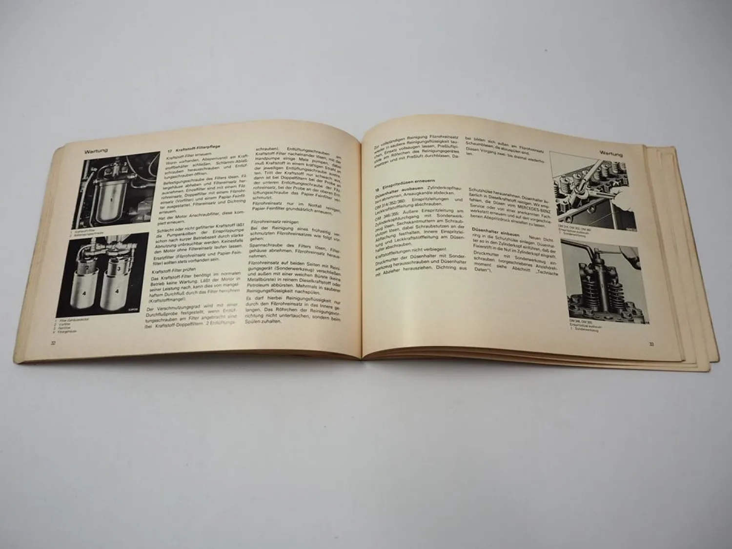 Mercedes Benz OM 314 346 352 355 360 Industriemotor Betriebsanleitung 1980