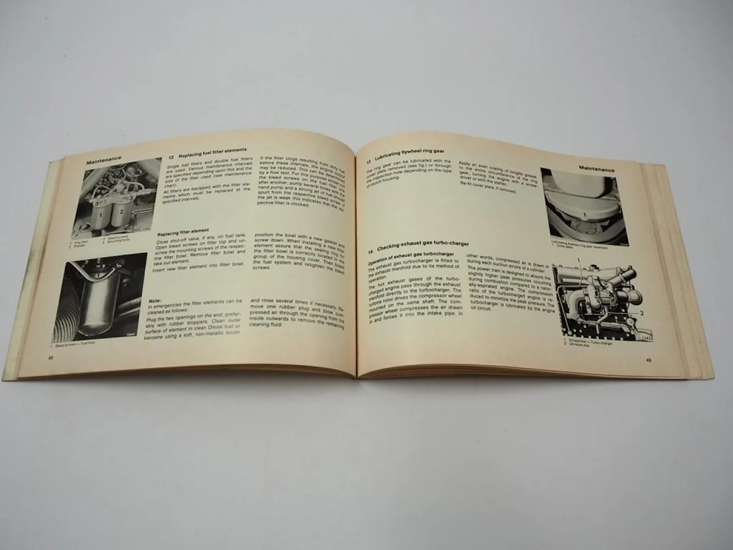 Mercedes Benz OM 364 366 / A / LA Industrial Engines Operating Instructions 1985