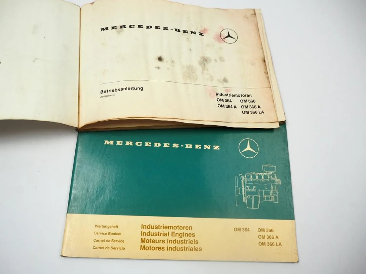 Mercedes Benz OM 364 366 A LA Industriemotor Betriebsanleitung Wartungsheft 1987