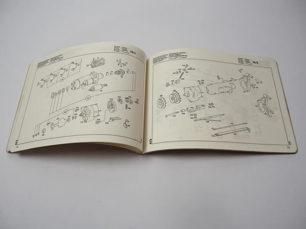 Mercedes Benz OM 366 / A LA Motor Teile Bildkatalog Engine Illustr Parts List 85