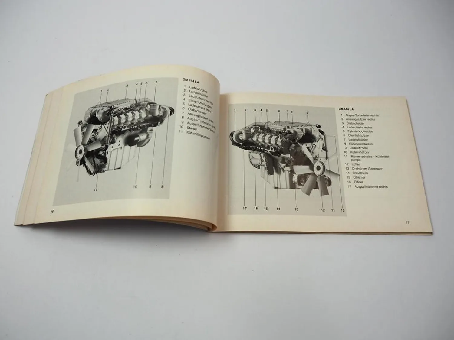 Mercedes Benz OM 401 402 441 442 443 444 A LA Betriebsanleitung Wartung 1993