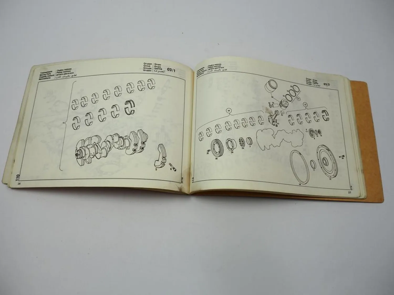 Mercedes Benz OM 402 Motor Teile Bildkatalog Illustrated Parts Catalogue 1978