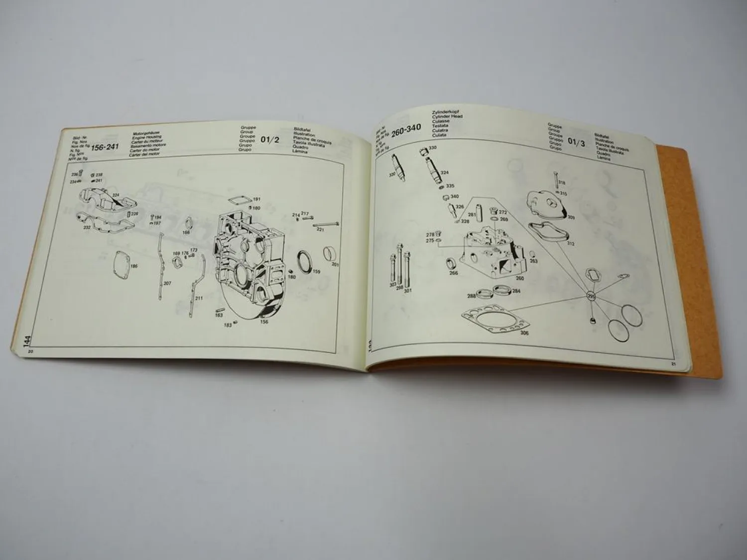 Mercedes Benz OM 404 Motor Teile Bildkatalog Illustrated Parts Catalogue 1975