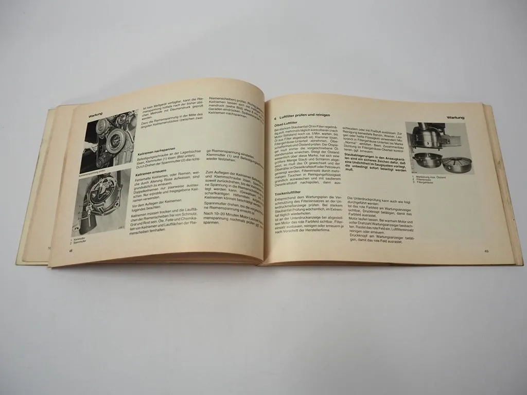 Mercedes Benz OM 421 422 423 424 / A / LA Motor Betriebsanleitung 1988