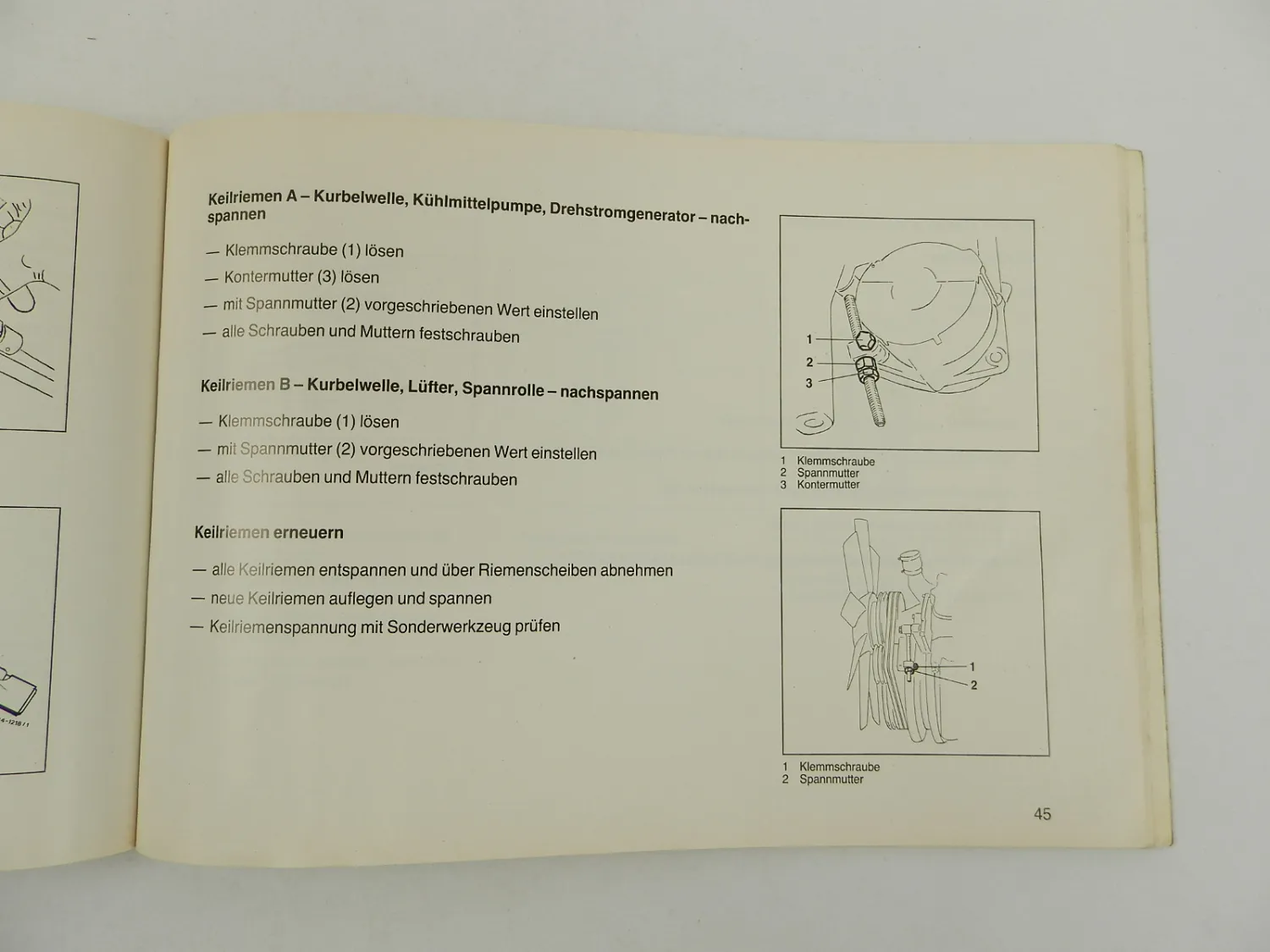 Mercedes Benz OM 441 442 444 A LA Betriebsanleitung 1991