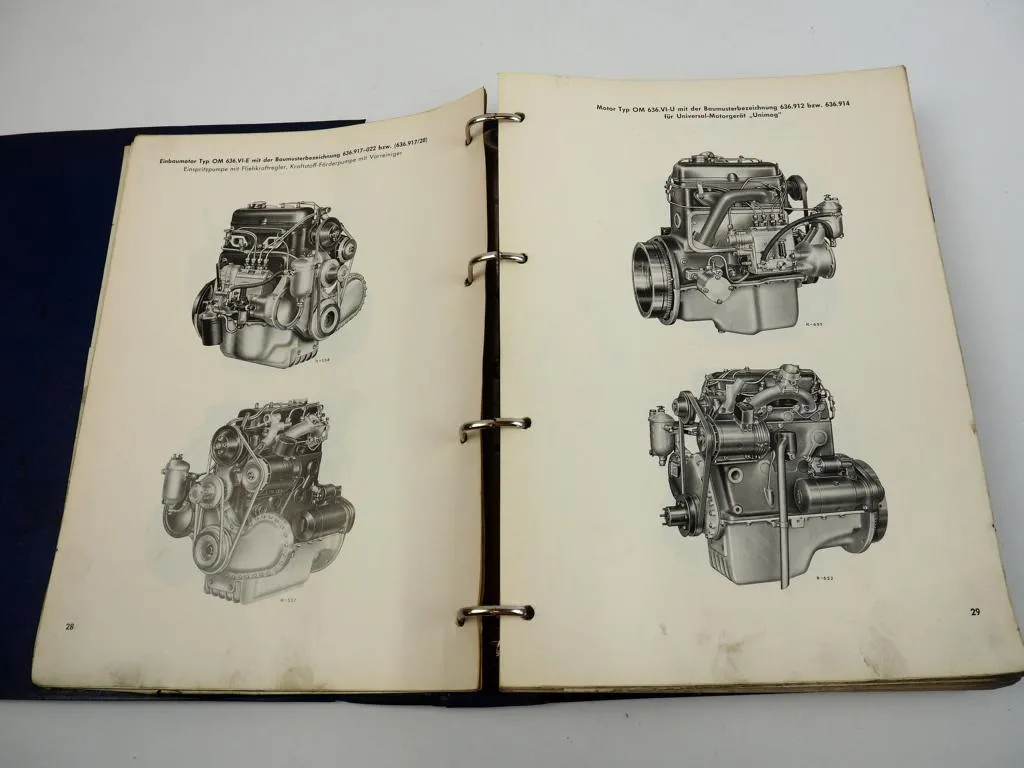 Mercedes Benz OM 636 621 Werkstatthandbuch 170 180 190 L319D O319D Unimog