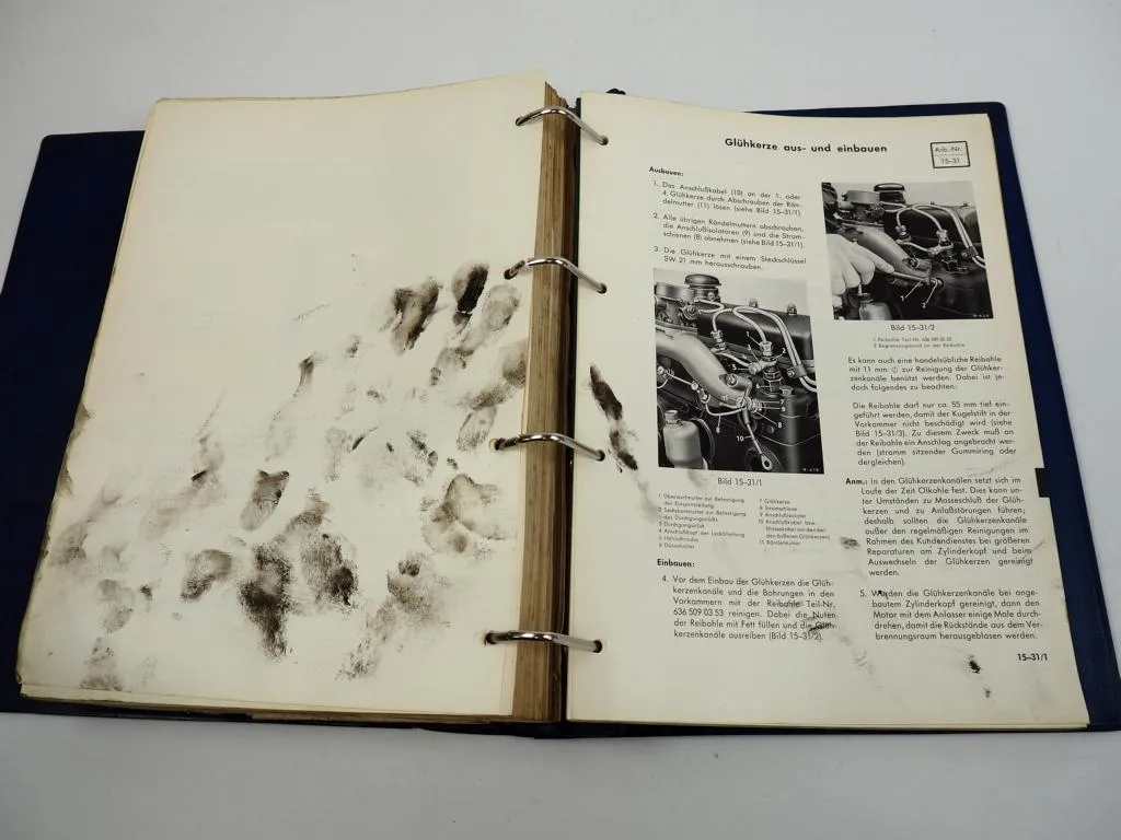 Mercedes Benz OM 636 621 Werkstatthandbuch 170 180 190 L319D O319D Unimog