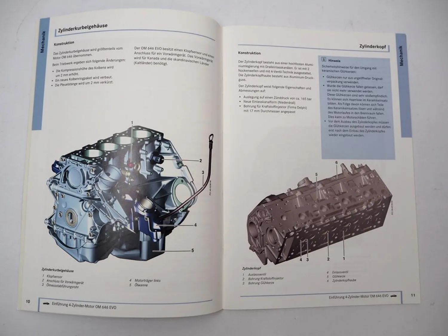 Mercedes Benz OM646 EVO Motor E-Klasse Einführungsschrift 2006 mit Poster