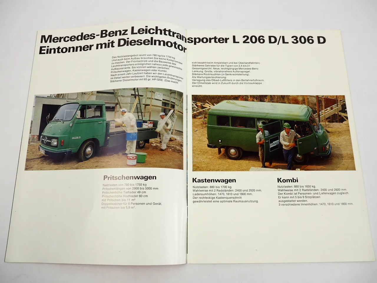 Mercedes Benz Partner der Bauwirtschaft Hochbau Tiefbau Prospekt 1972