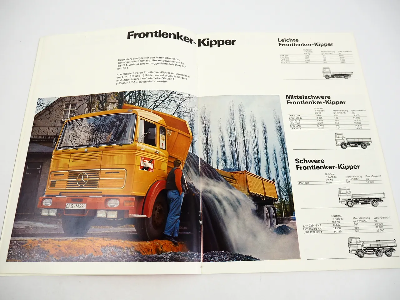 Mercedes Benz Partner der Bauwirtschaft Hochbau Tiefbau Prospekt 1972