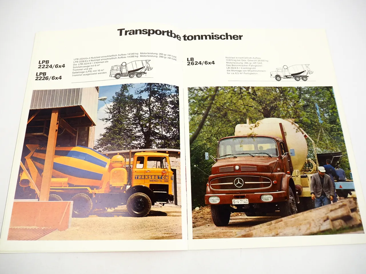 Mercedes Benz Partner der Bauwirtschaft Hochbau Tiefbau Prospekt 1972