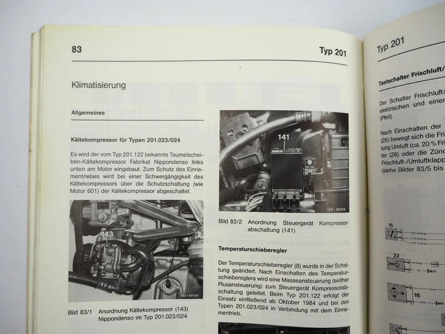 Mercedes Benz PKW 107 123 126 201 Neuerungen 1984 - 1985 Einführungsschrift