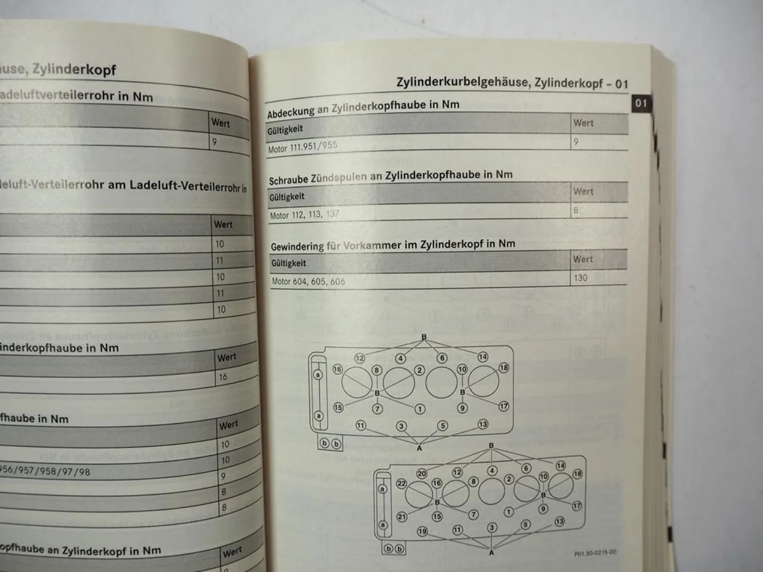 Mercedes Benz PKW 163 168 170 203 208 209 210 211 215 220 230 Tabellenbuch 2002