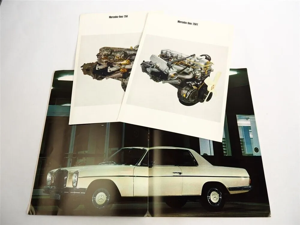 Mercedes Benz PKW 250 250E Coupe W114 /8 Prospekt 1968 in Französisch