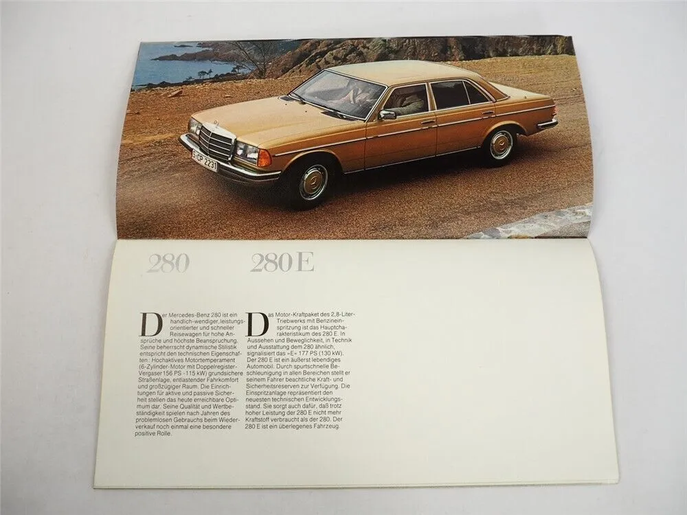 Mercedes Benz PKW Programm 200 220 230 240 250 280 300 600 D SE SL Prospekt 1977