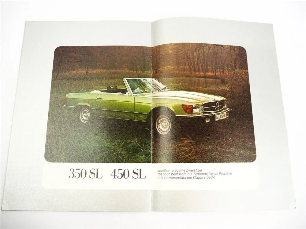Mercedes Benz PKW Programm 200 220 230 240 250 280 350 450 600 Prospekt 1973