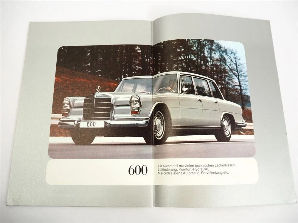 Mercedes Benz PKW Programm 200 220 230 240 250 280 350 450 600 Prospekt 1973