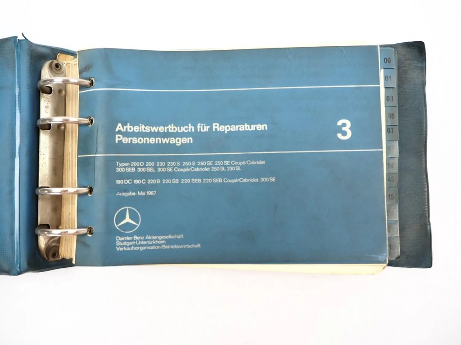 Mercedes Benz PKW W 110 114 115 200D 230 250 300 Arbeitswertbuch 1967