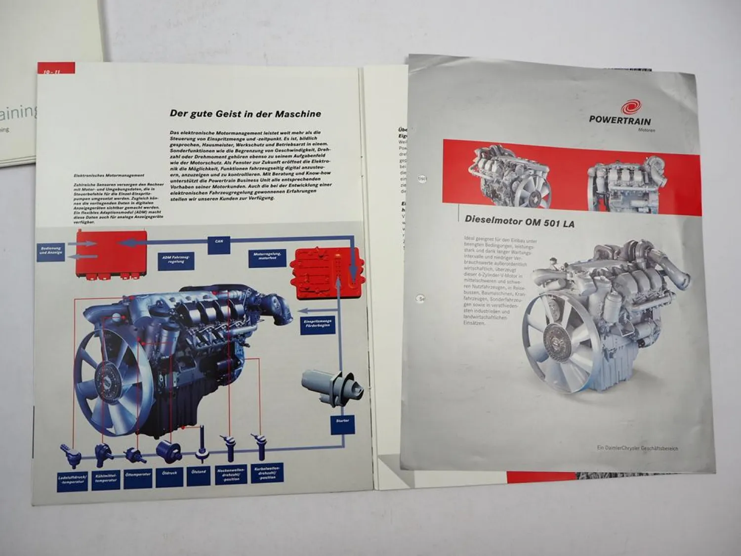 Mercedes Benz Powertrain Motor Getriebe Schulungsunterlage Service Training 1999