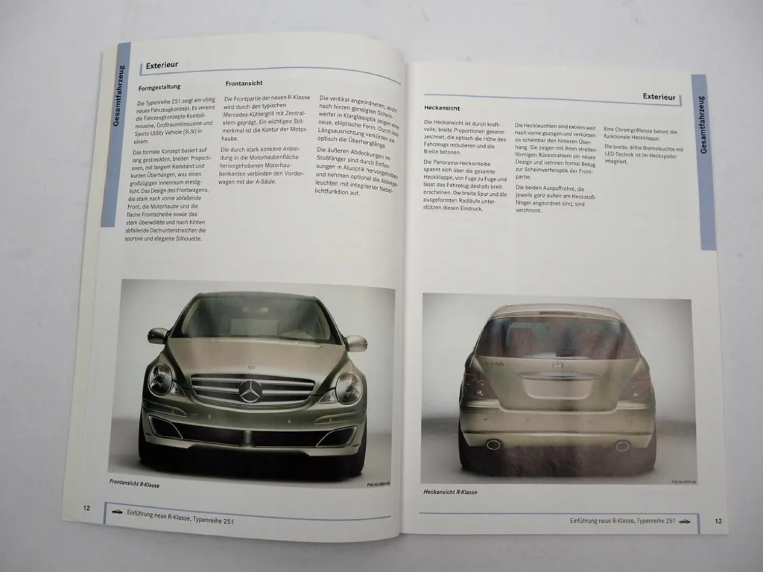 Mercedes Benz R-Klasse W251 Einführungsschrift für den Service 2005 mit Poster