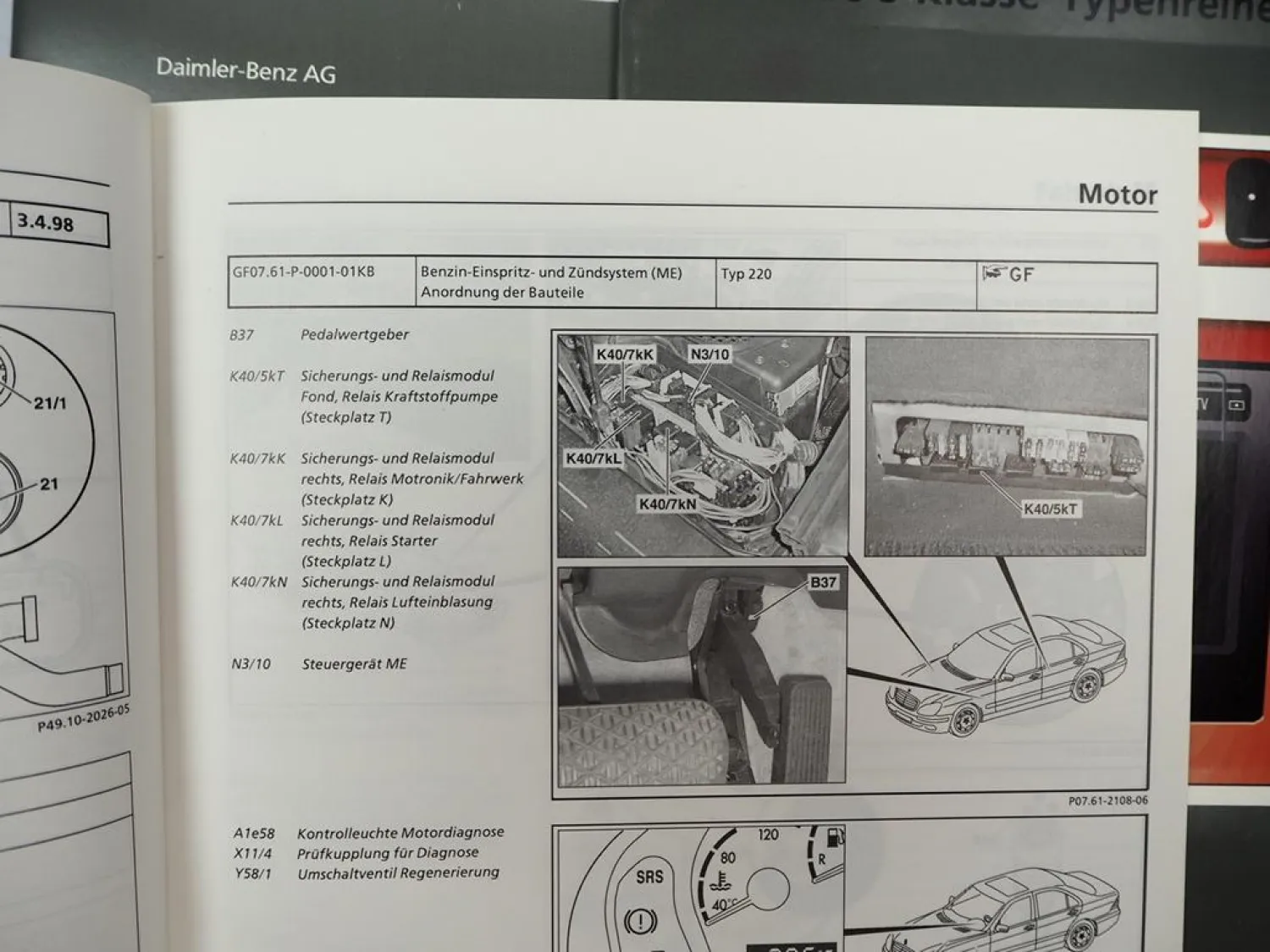 Mercedes Benz S-Klasse Einführungsmappe W220 Betriebsanleitung & Werkstattliteratur 1998