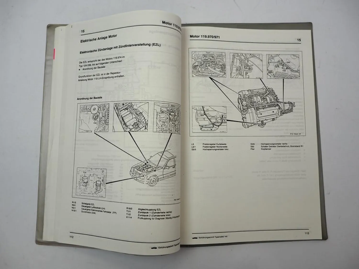 Mercedes-Benz S-Klasse W140 Motoren Schulungsunterlage - M104 M119 M120 1/1991