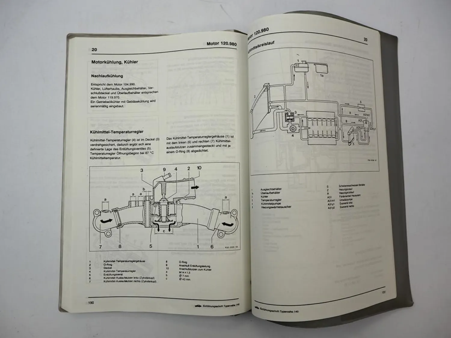 Mercedes-Benz S-Klasse W140 Motoren Schulungsunterlage - M104 M119 M120 1/1991