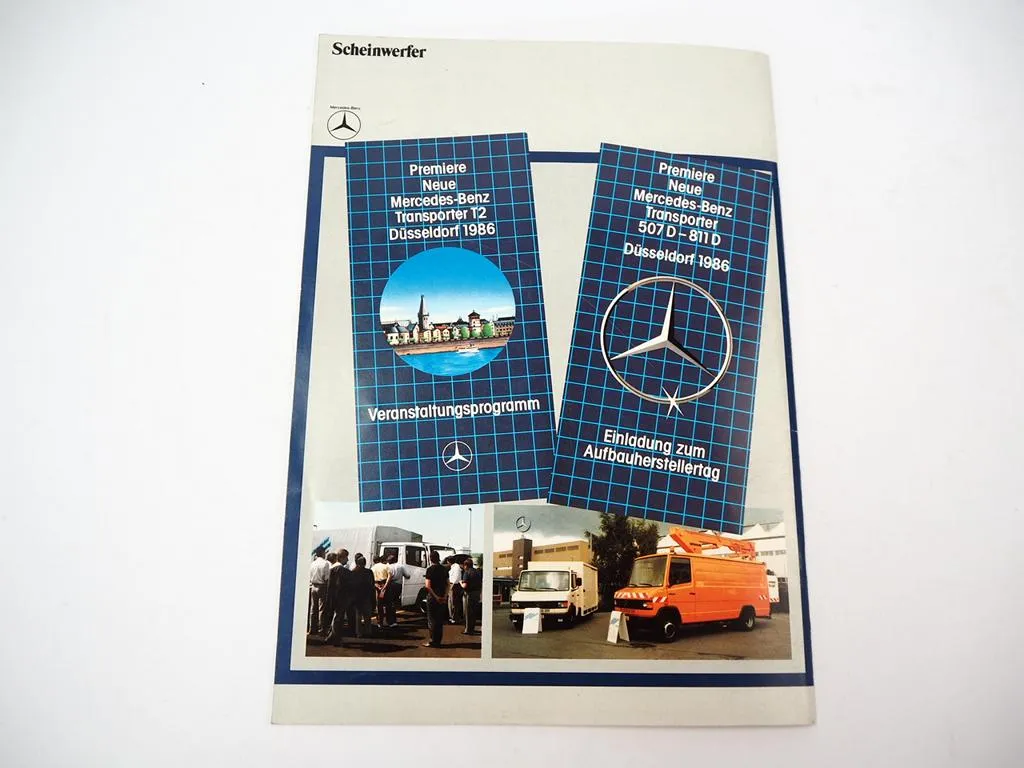 Mercedes Benz Scheinwerfer 2/1986 T2 507D - 811D Transporter Markteinführung