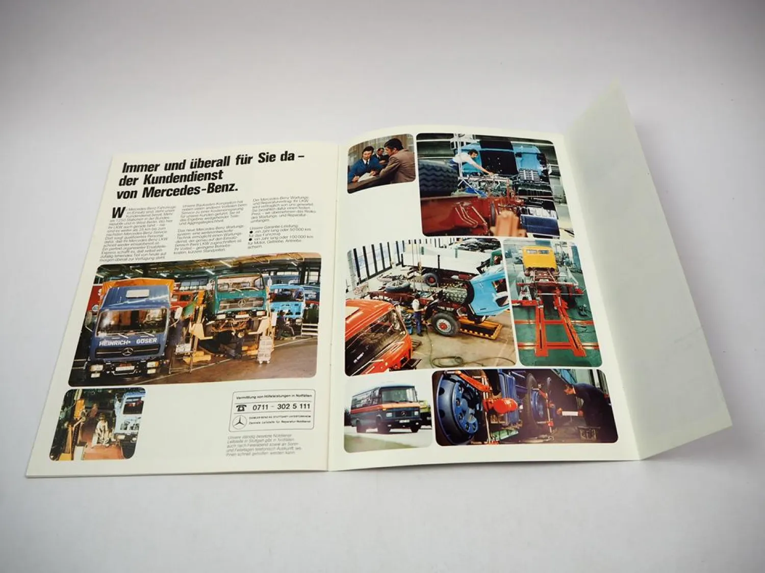 Mercedes Benz Schwere Dreiachs Pritschenwagen LKW Prospekt Programm 04/1976