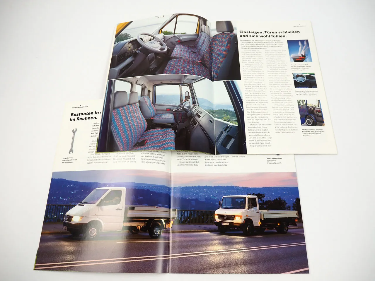 Mercedes Benz Sprinter 208D bis 414 Vario 508 bis 814 2x Prospekt 1995/97