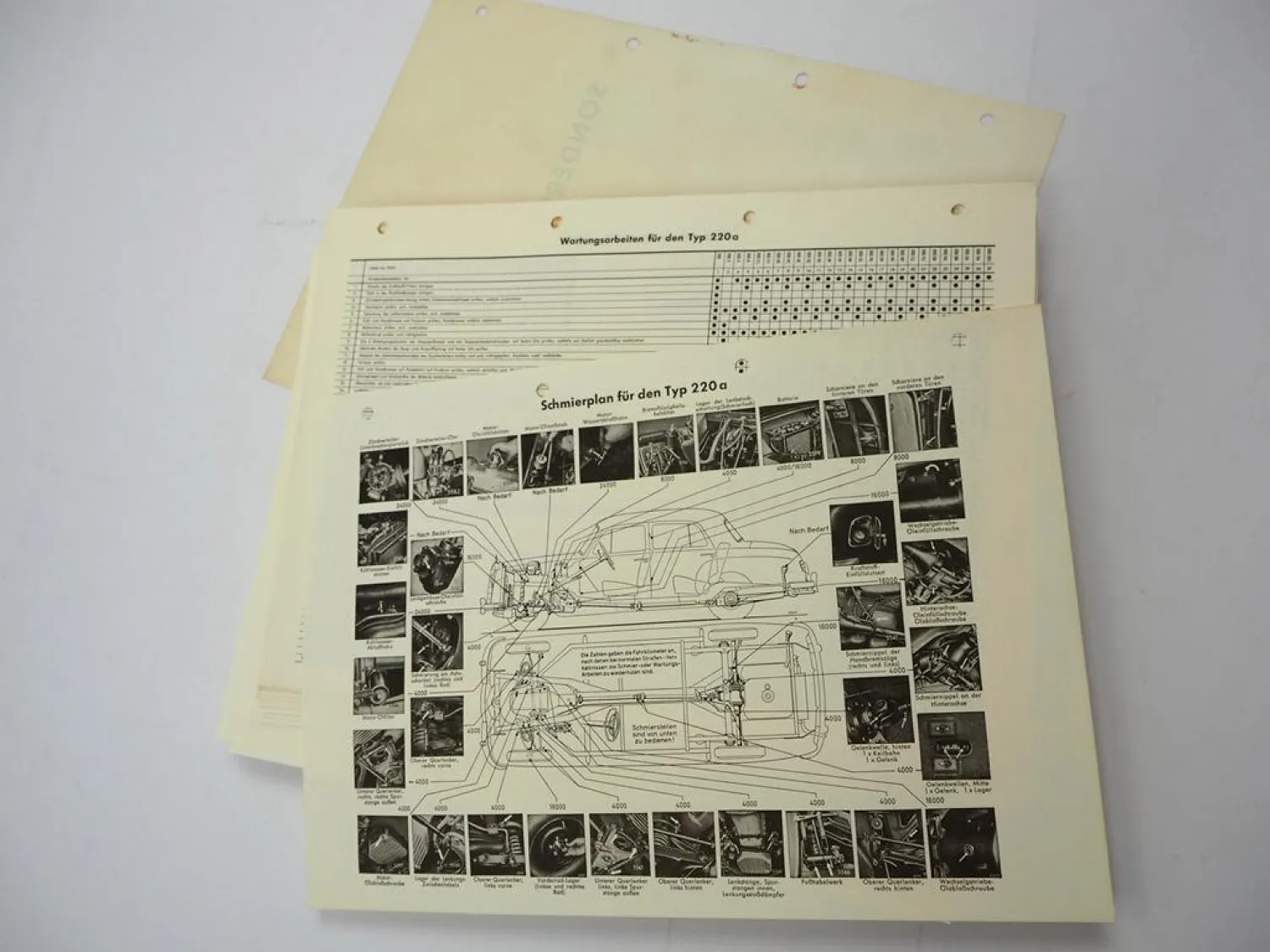 Mercedes Benz Typ 220 W187 & 220a Typ W180 Werkstatthandbuch