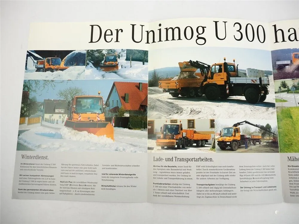 Mercedes Benz U300 Unimog Kommunaleinsatz Winterdienst Reinigung Prospekt 2006