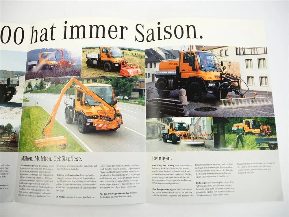 Mercedes Benz U300 Unimog Kommunaleinsatz Winterdienst Reinigung Prospekt 2006