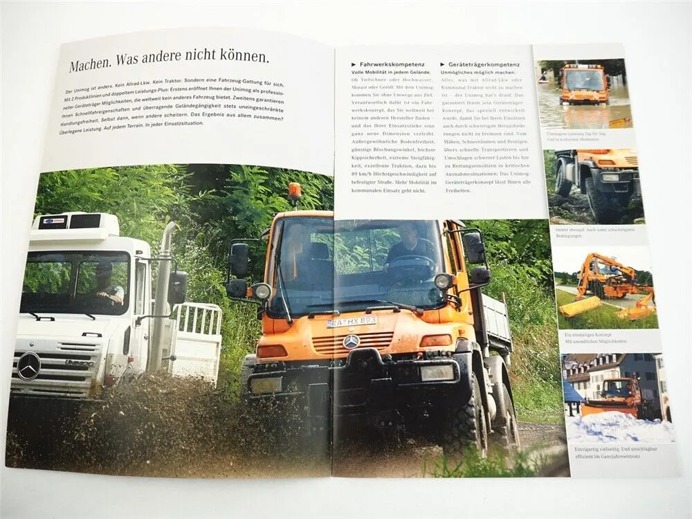 Mercedes Benz Unimog Einsatz als Kommunalfahrzeug Winterdienst Prospekt 2006
