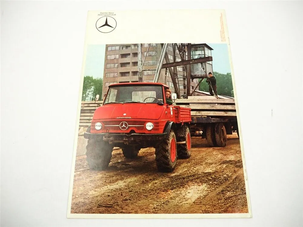 Mercedes Benz Unimog U900 406 Einsatz in der Bauwirtschaft Prospekt 1971
