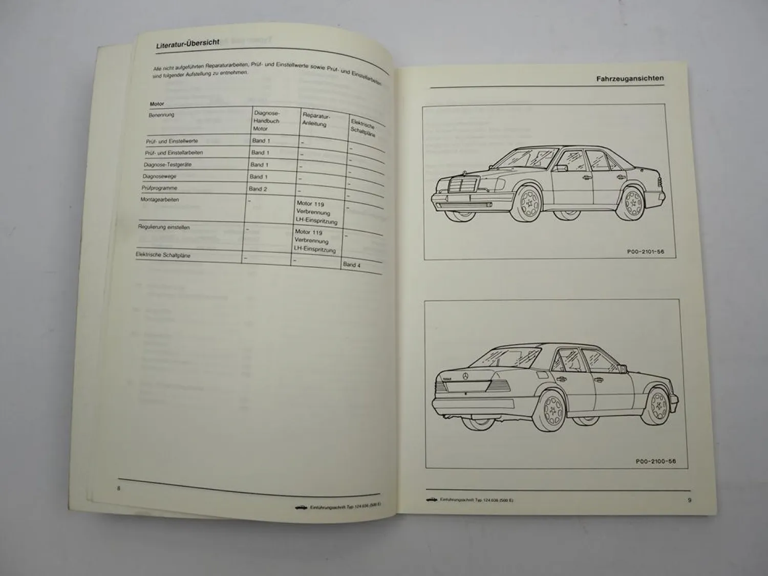 Mercedes Benz W124 500E V8 Werkstatthandbuch Reparatur Schulung 1991