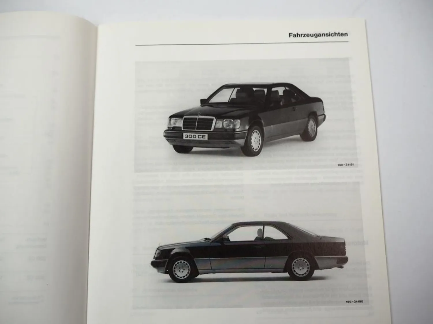 Mercedes Benz W124 C124 Coupé 230 300 CE Einführung Werkstatthandbuch 1987