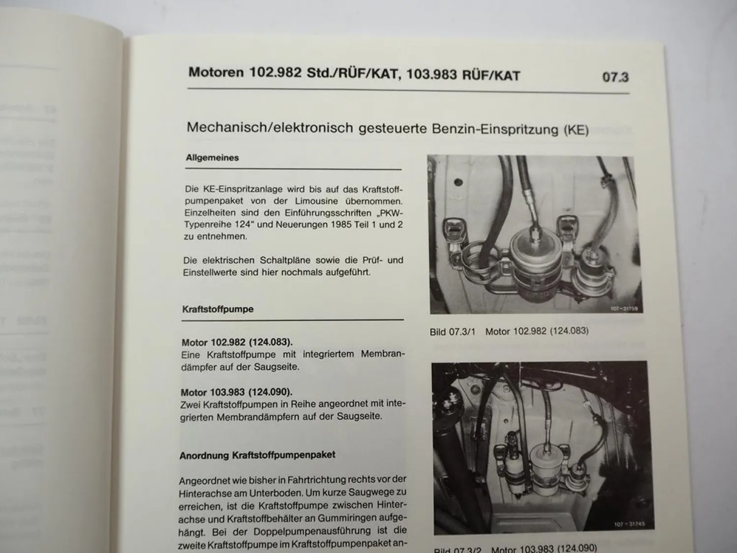 Mercedes Benz W124 S124 Kombi 200 230 300 250 T TE TD Werkstatthandbuch 1986