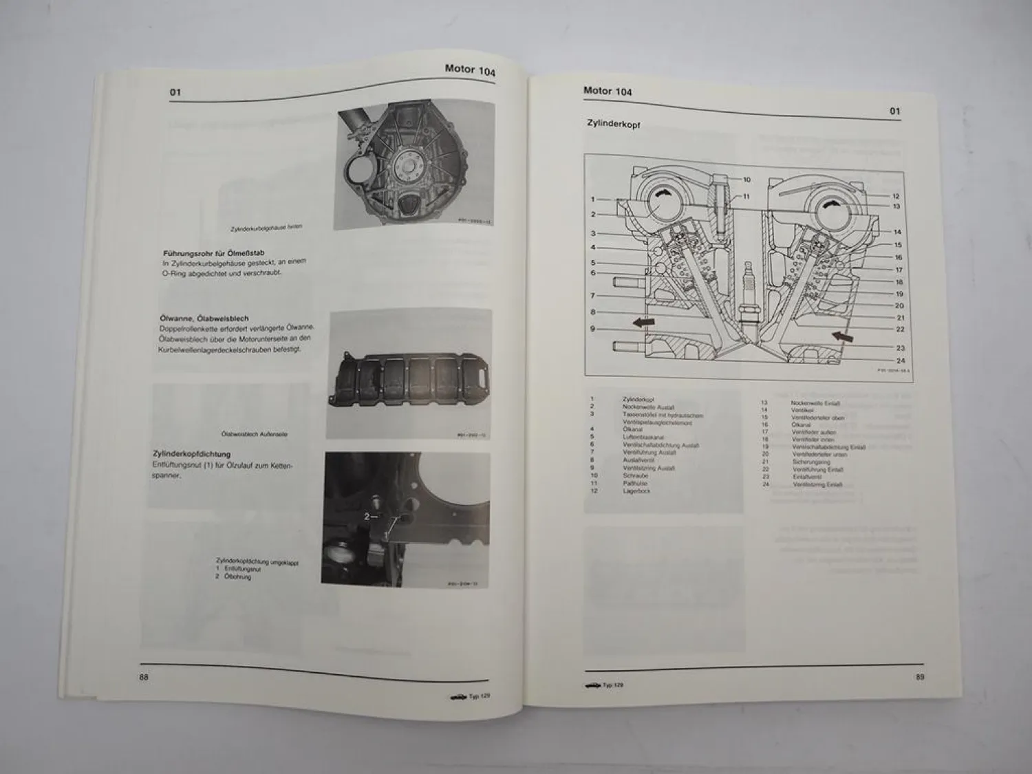 Mercedes Benz W129 300SL 300SL-24 500SL Werkstatthandbuch Schulung 1989