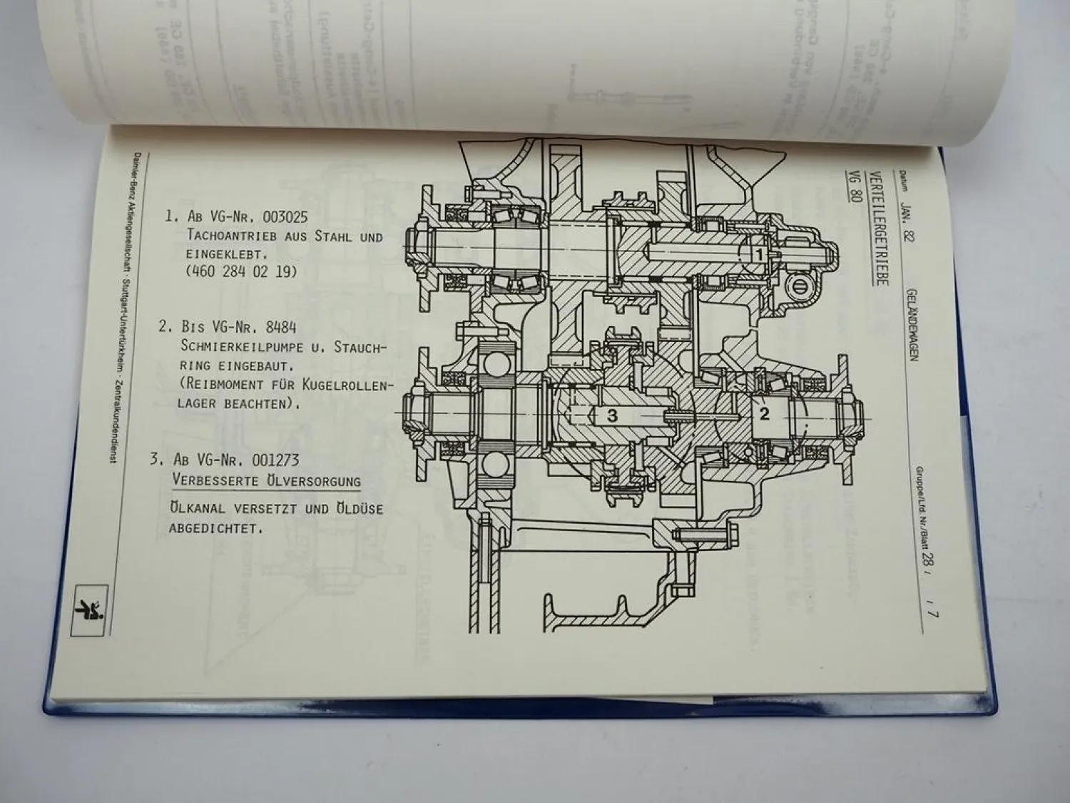 Mercedes Benz W460 230GE Geländewagen Werkstatthandbuch Reparatur Schulung 1982
