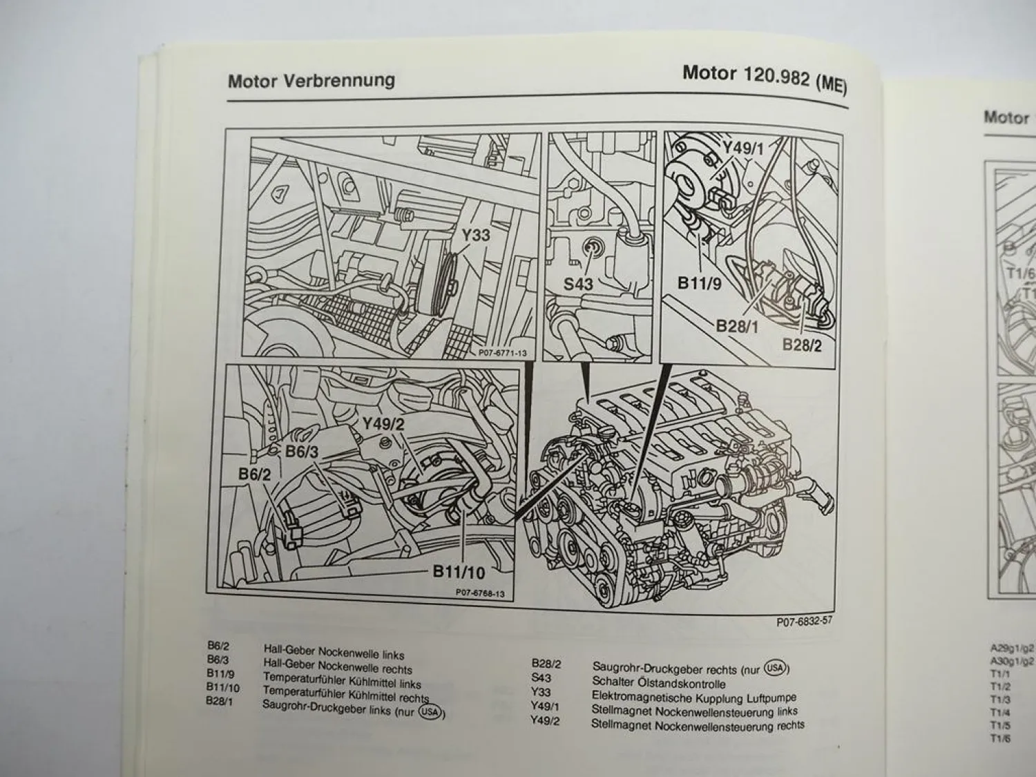 Mercedes-Benz Werkstatthandbuch Motor 120 ME 1.0 Typ 140 Schulung 1995