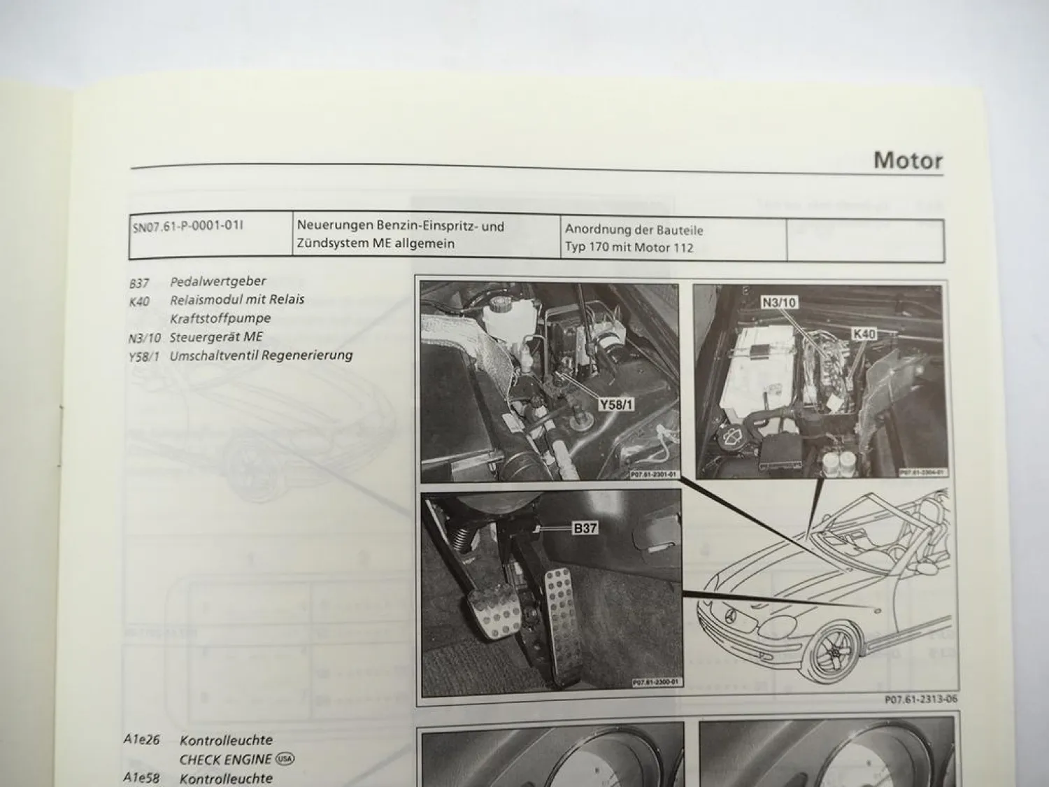 Mercedes-Benz Werkstatthandbuch Neuerungen SLK Typ 170 R170 Einführungsschrift 2000