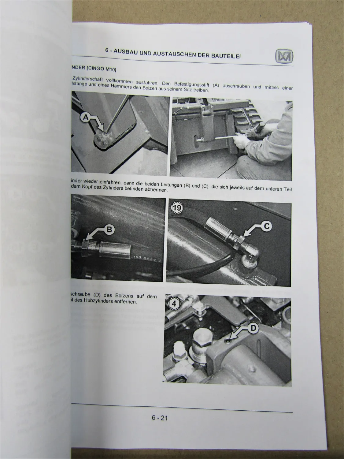 Merlo CINGO M4 M6 M8 Betriebsanleitung Wartung Austausch Ersatzteile ca 2001/03