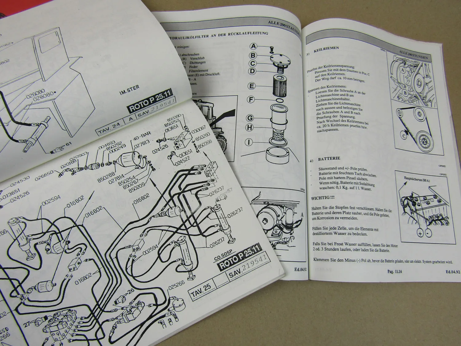 Merlo Roto P25.11 XS Teleskopstapler Bedienung Ersatzteilliste Anbaugeräte Extra