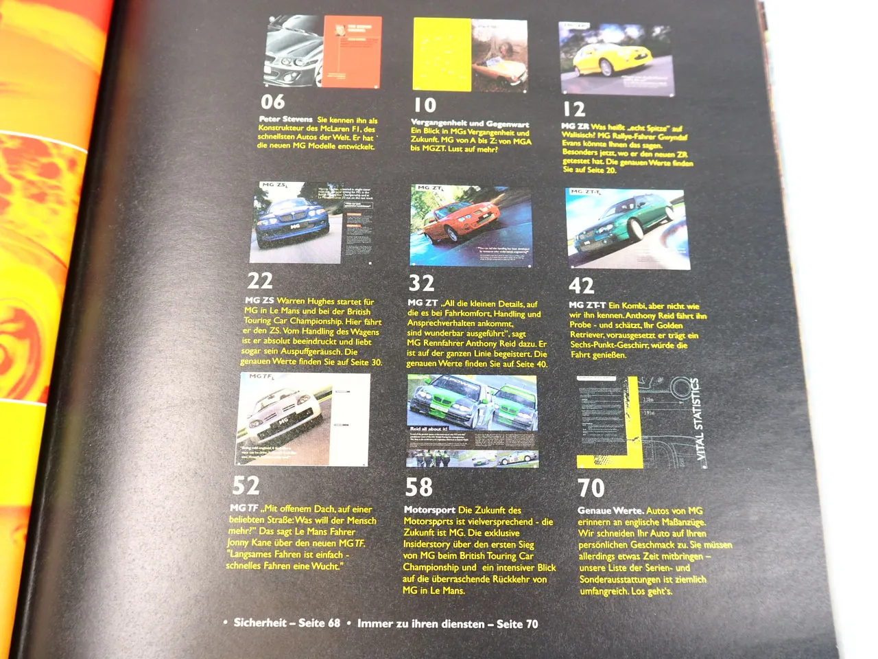 MG TF 115 120 135 160 ZR 1.8 VVC ZS ZT ZT-T 2.5 V6 Zeitschrift Preisliste 2002
