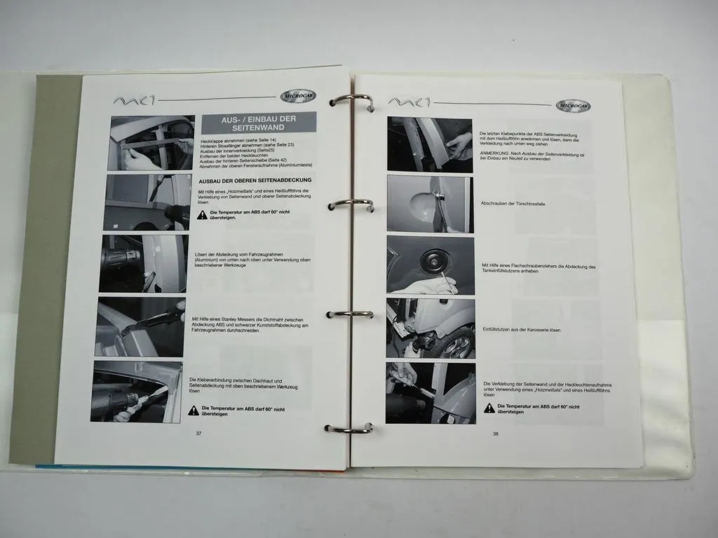 Microcar MC1 Werkstatthandbuch Ersatzteilliste Technische Information 2005