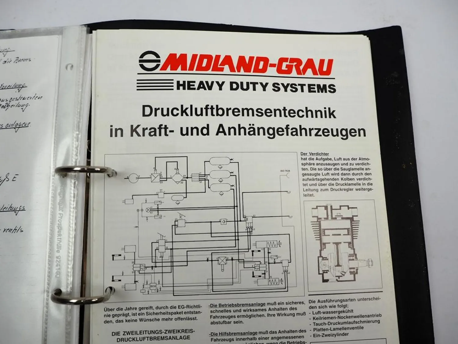 Midland Grau Druckluft Bremsentechnik in KFZ Schulungsunterlagen Einbau 1998