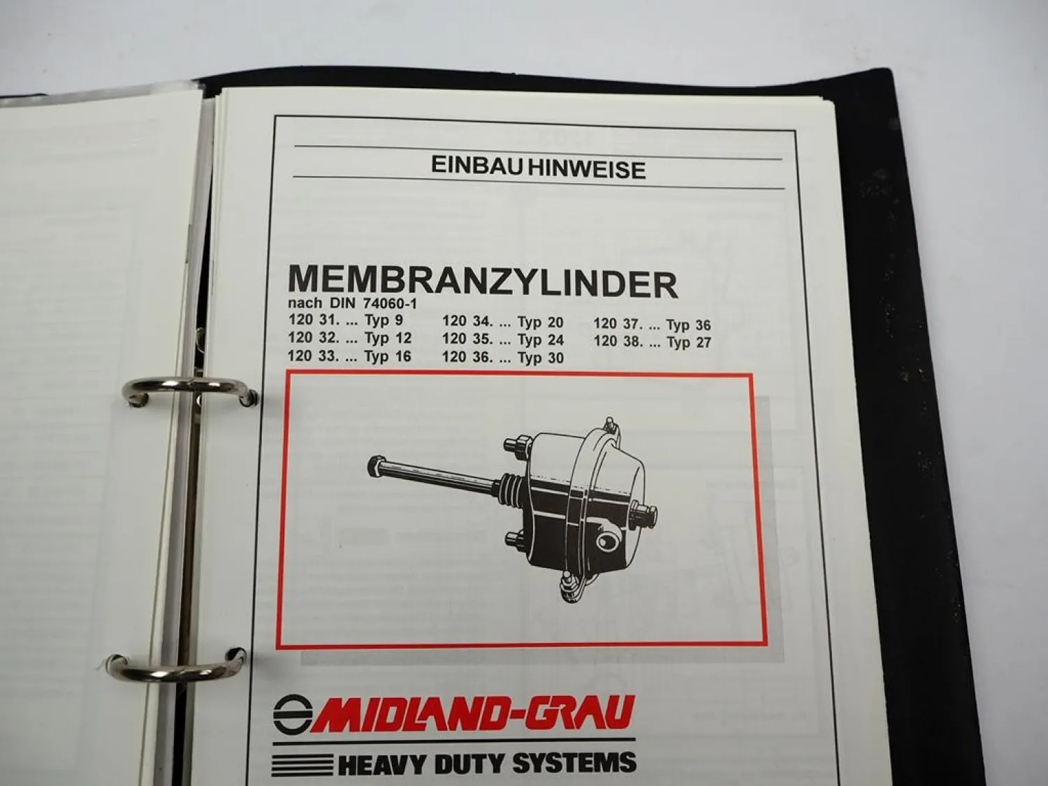 Midland Grau Druckluft Bremsentechnik in KFZ Schulungsunterlagen Einbau 1998